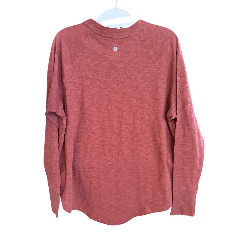 Zella NWOT Relaxed Slub Wash Red Jelly Long Sleeve Tee Women’s Size S - Picture 2 of 5